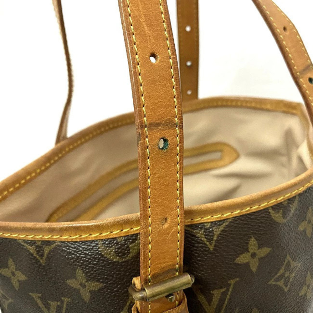 Louis Vuitton Brown Pattern Bag Beige Bucket All Handbag LV Tote over - Picture 8 of 10